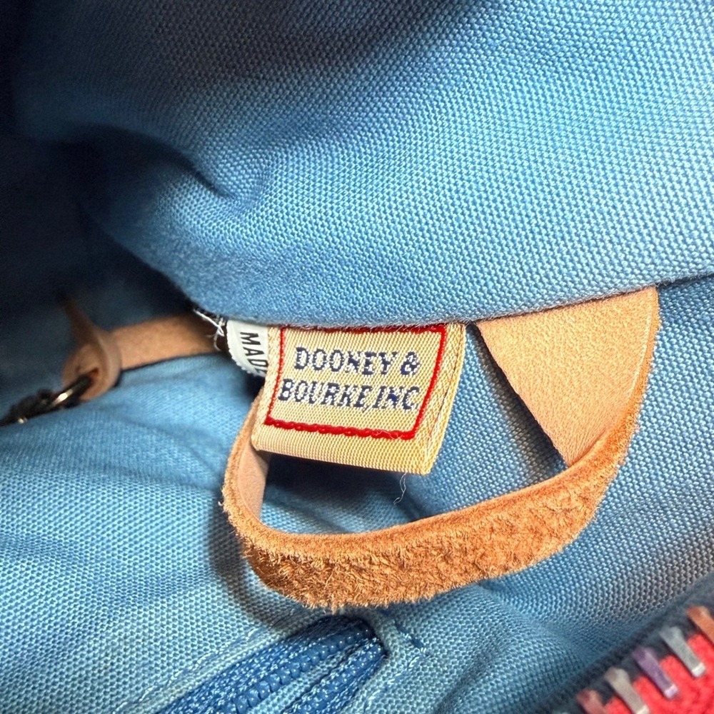 Dooney & Bourke Rainbow Monogram Red Coated Canvas Hobo Bag Y2K Vintage Medium - Picture 12 of 16